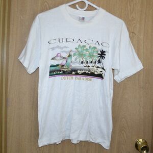 Curacao Island Dutch Paradise white Vacation Beach Graphic Summer Tee T-shirt